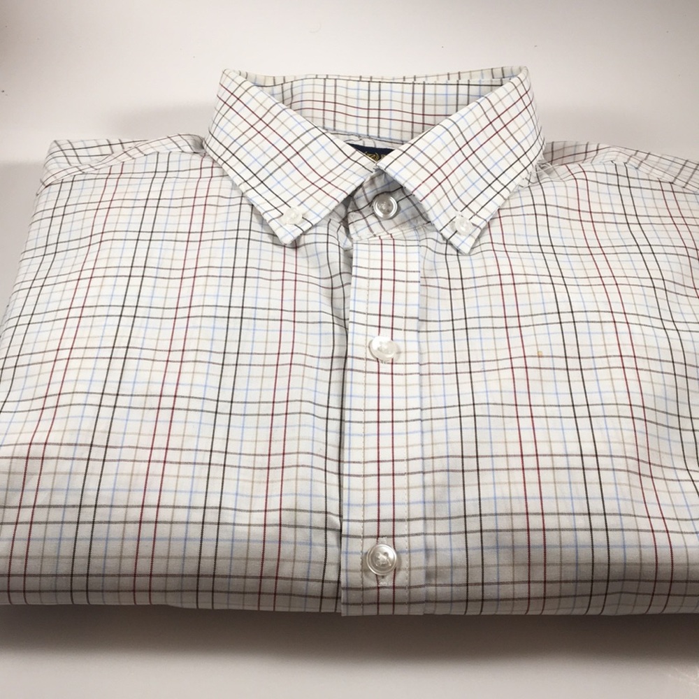 Club Room brown check 16 neck shirt